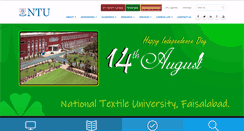 Desktop Screenshot of ntu.edu.pk