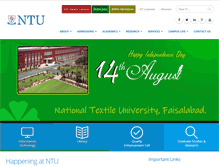 Tablet Screenshot of ntu.edu.pk